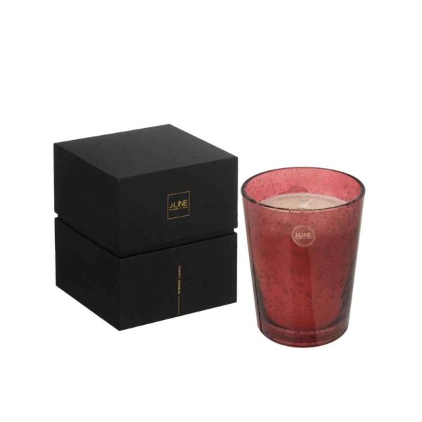 SCENTED CANDLE PORTOFINO GLASS BURGUNDY SMALL 75H