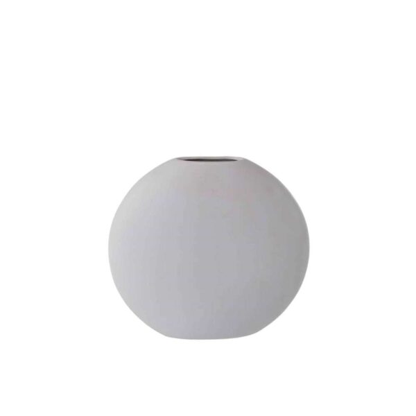 VASE ROUND FLAT CERAMIC LIGHT PURPLE