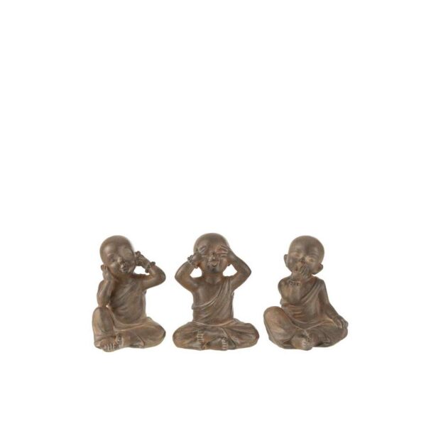 MONK POLY BROWN SMALL ASSORTMENT OF 3