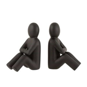 SET 2 BOOKEND P'TIT MAURICE POLY BLACK
