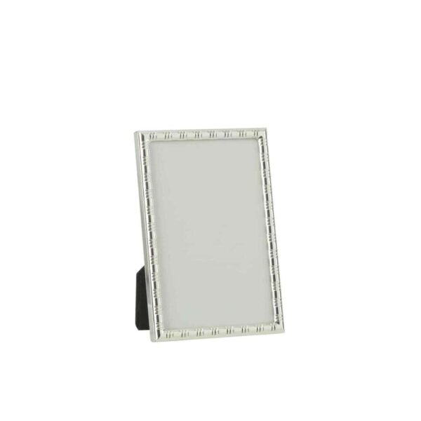 PHOTO FRAME ROUNDED LINES BORDER 15X20 METAL SILVER LARGE
