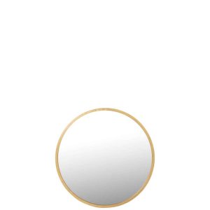 MIRROR MONA ROUND IRON/GLASS GOLD LARGE
