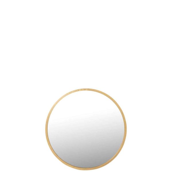 MIRROR MONA ROUND IRON/GLASS GOLD LARGE