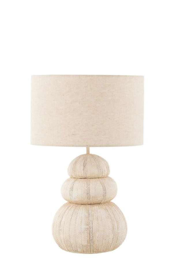 LAMP TABLE URCHIN POLY BEIGE