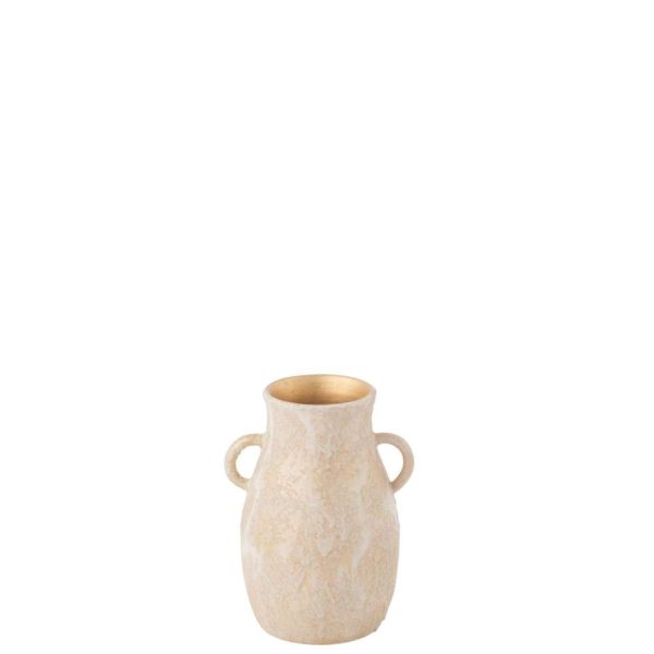 VASE AMPHORE TERRA ROSE GOLD  SMALL