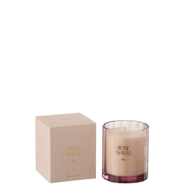 SCENTED CANDLE ROSE WALTZ GLASS-30 HOURS