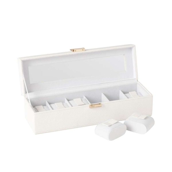 SWATCH BOX 6 COMPARTMENTS ARTIFICIAL LEATHER WHITE