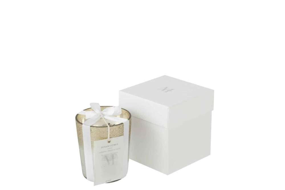 SCENTED CANDLE M-CHIC GLASS SILVER SMALL 48H