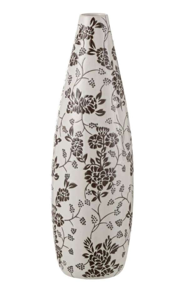 VASE ZEN PORCELAIN WHITE/BLACK
