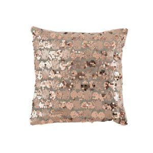 CUSHION SEQUIN VELVET GREY/PINK