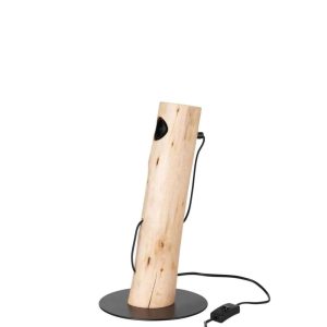 TABLE LAMP SILAS OBLIQUE CHESTNUT WOOD NATURAL
