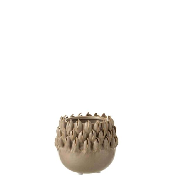 FLOWERPOT IBIZA CERAMIC GREY SMALL