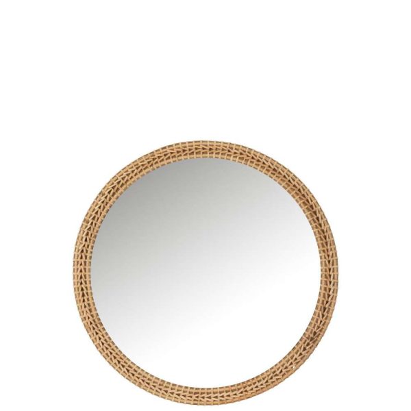 MIRROR ROUND FIR WOOD/GLASS NATURAL