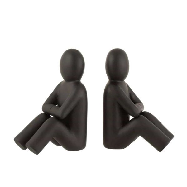 SET 2 BOOKEND P'TIT MAURICE POLY BLACK