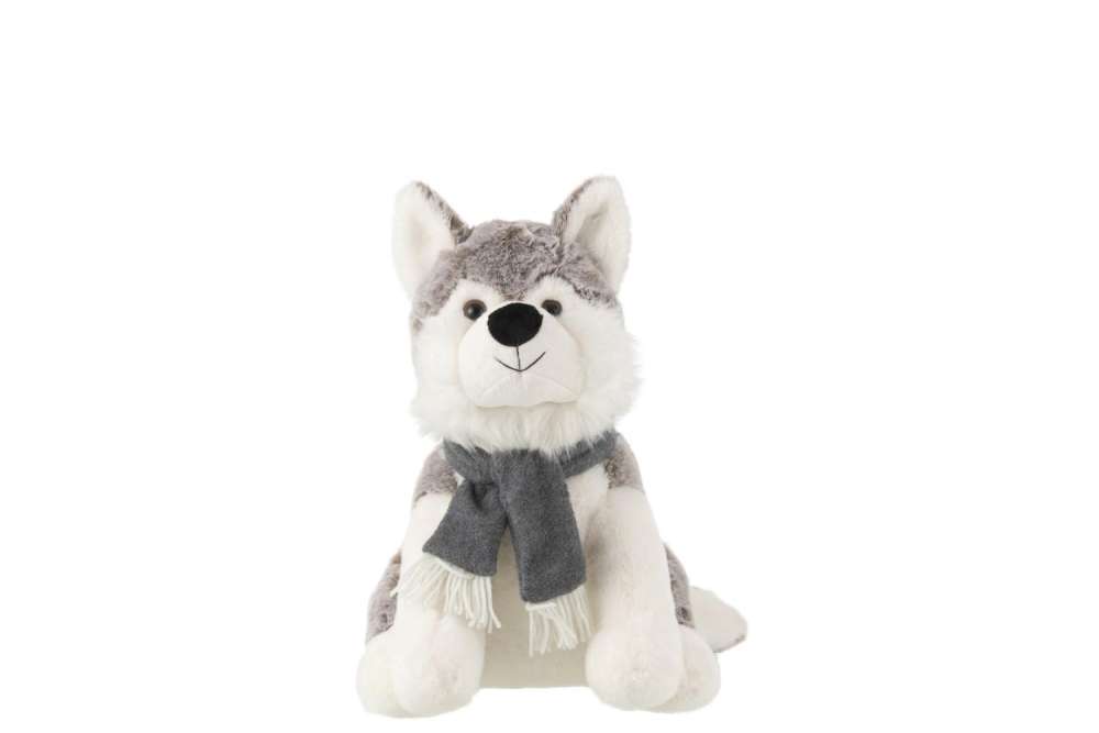 HUSKY+SCARF PLUSH POLYESTER GREY LARGE