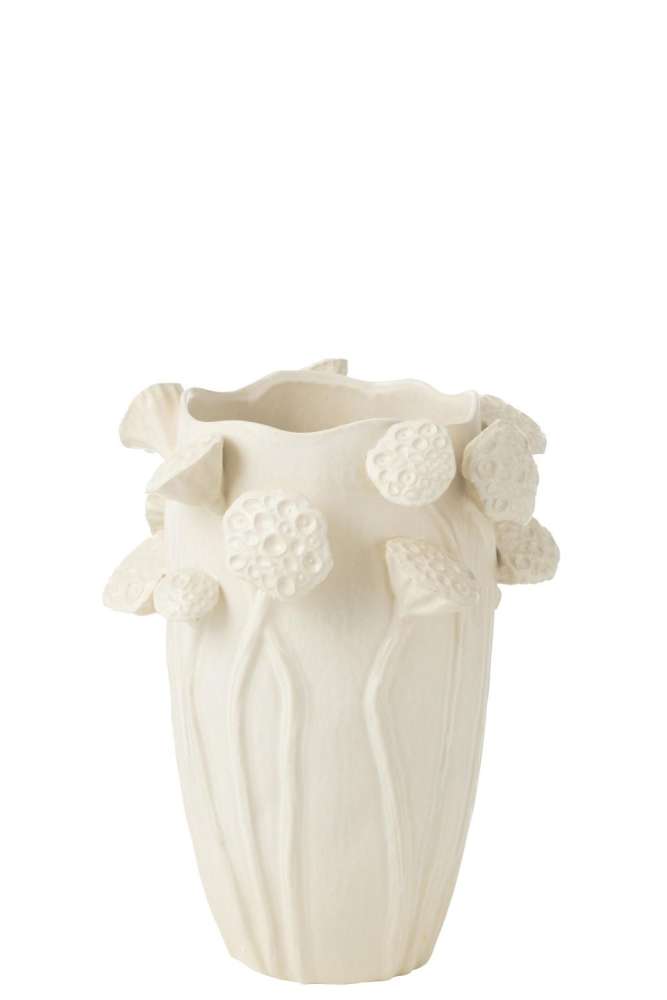 VASE BOTANICA LOTUS POD CLAY BEIGE SMALL