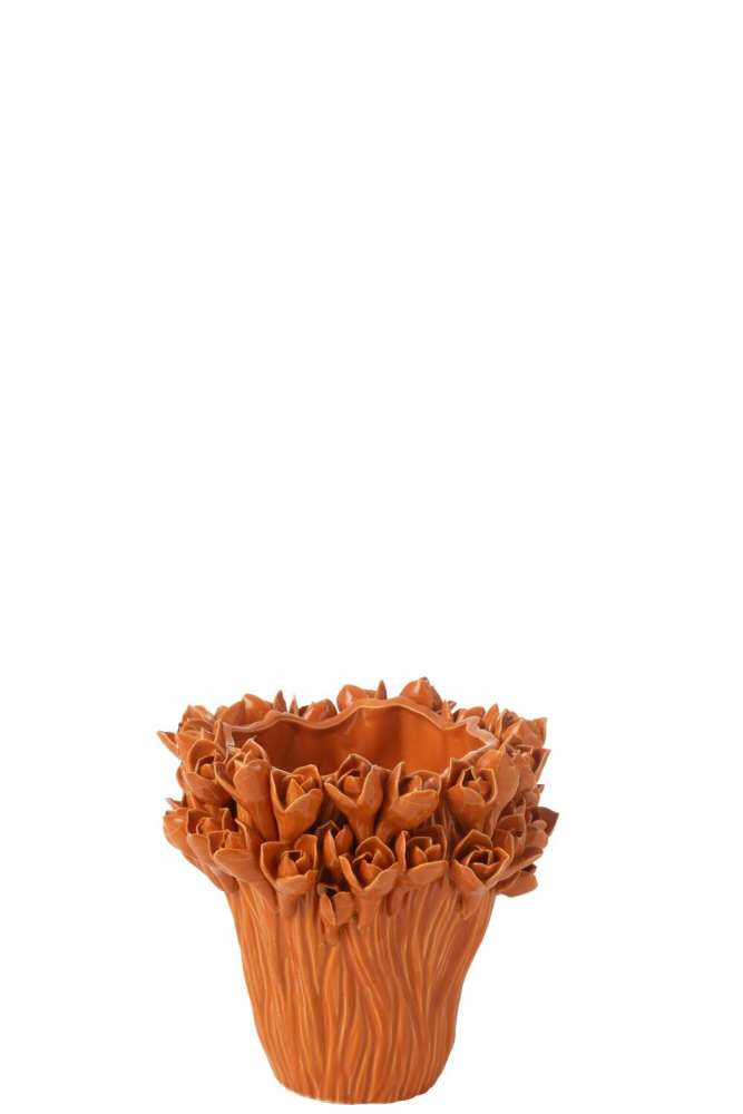 VASE AMBROSIA CERAMIC ORANGE SMALL