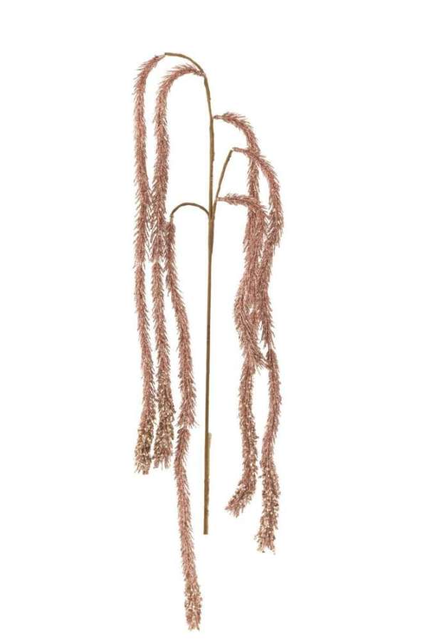 BRANCH WEEPING GLITTERS PLASTIC LIGHT PINK