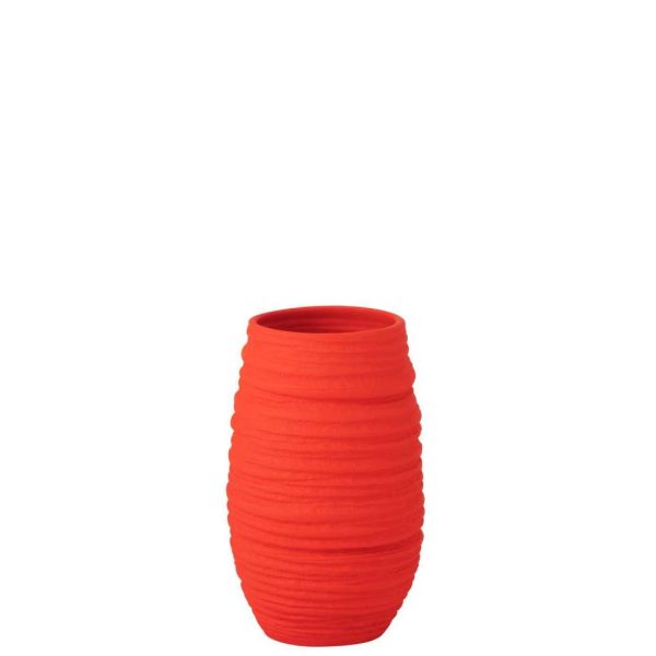 VASE FIESTA CERAMIC RED LARGE