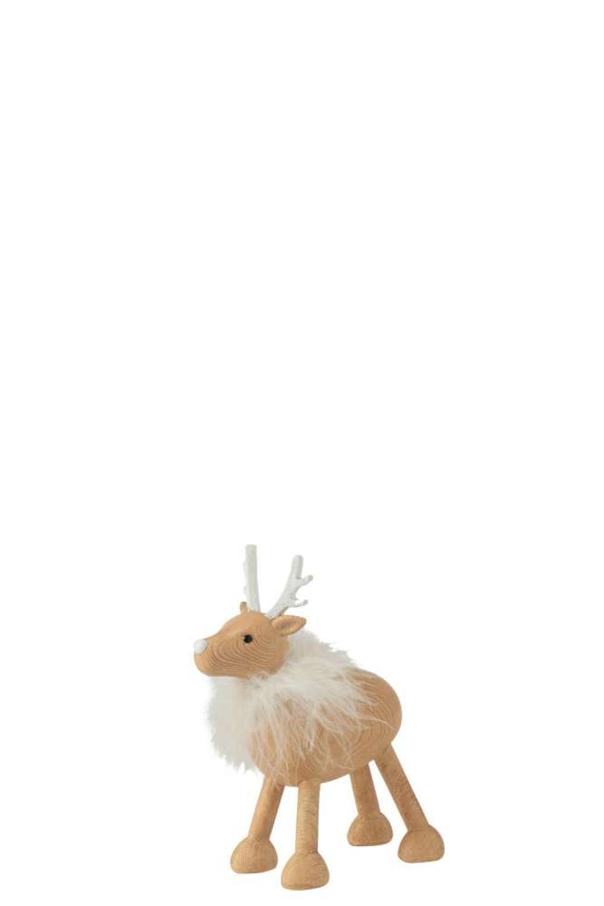 DEER FUR RESIN NATURAL/WHITE SMALL