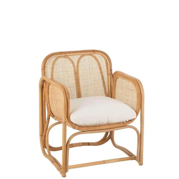 CHAIR+CUSHION CASABLANCA RATTAN NATURAL