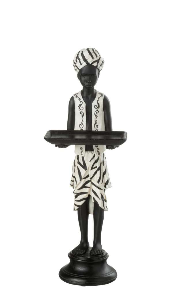 BOY STANDING ETHNIC PLATE POLY MIX