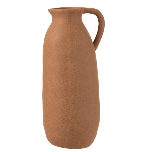 VASE JUG CERAMIC BROWN LARGE