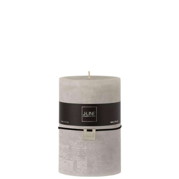 CYLINDER CANDLE  LIGHT GREY XL95H