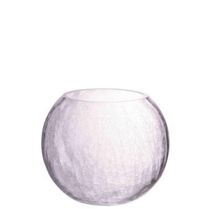 HURRICANE BALL CRACKLE GLASS LIGHT TRANSPARENT