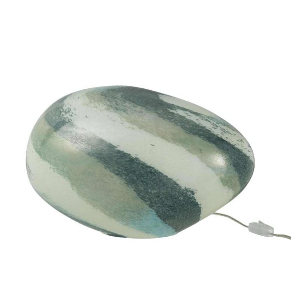 LAMP DANY STRIPES OVAL GLASS BLUE-GREEN