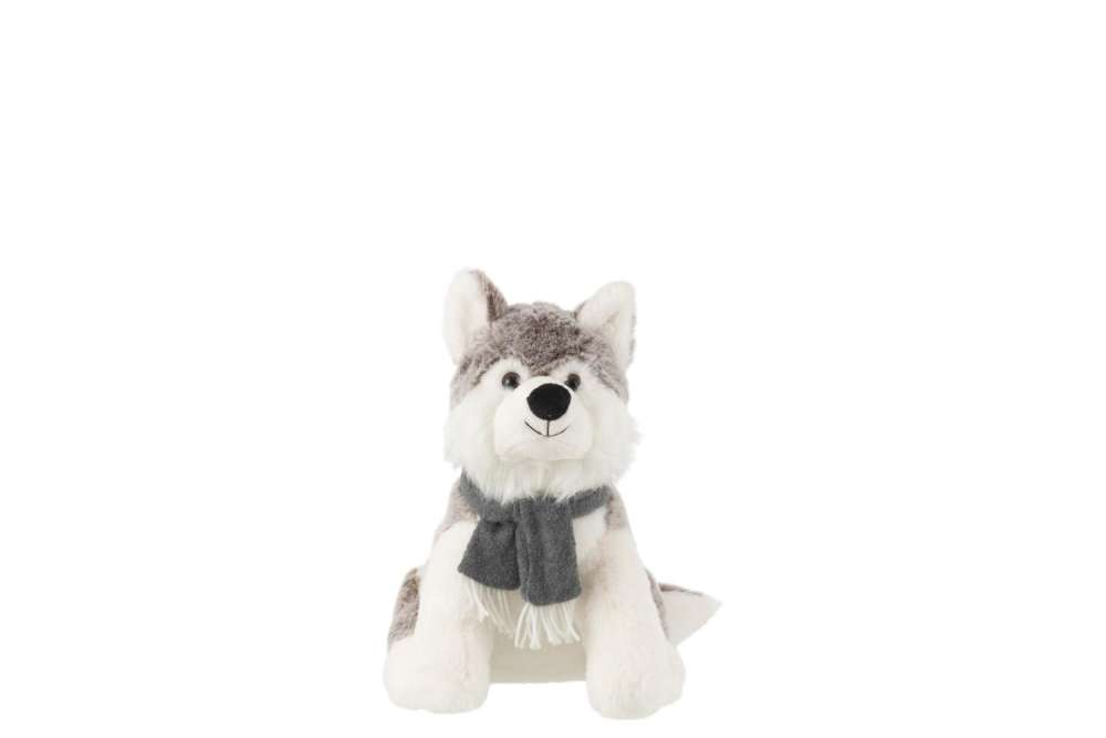 HUSKY+SCARF PLUSH POLYESTER GREY SMALL