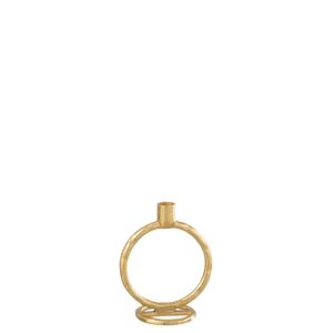 CANDLEHOLDER RING ALUMINIUM GOLD LARGE