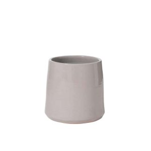 FLOWER POT ROUND CERAMIC GREY LARGE