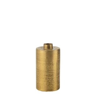 VASE ROUND METAL GOLD SMALL