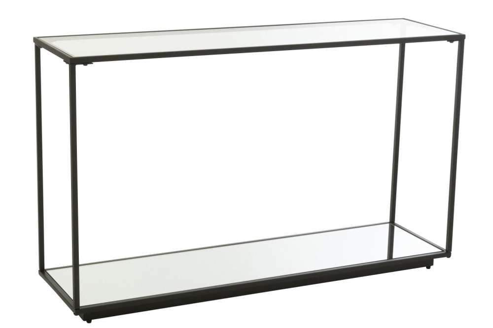 CONSOLE IRON/GLASS BLACK