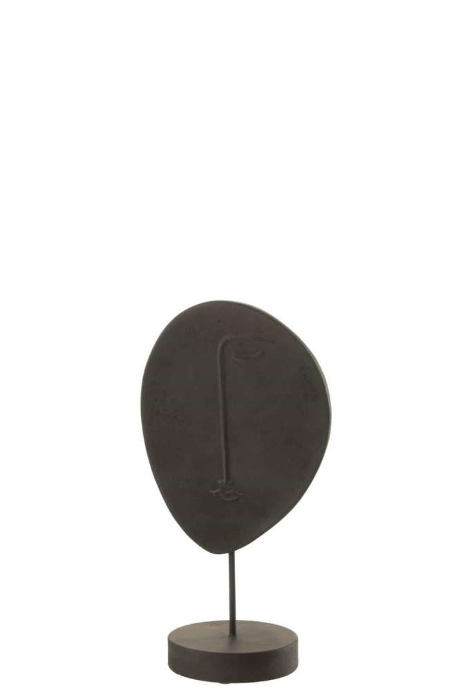 HEAD FLAT ON STAND POLY BLACK SMALL