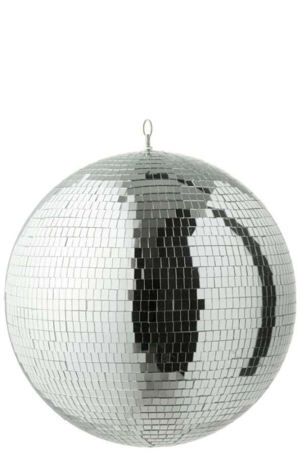 DISCO BALL MIRROR SILVER COLORED LARGE