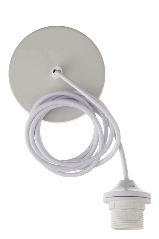 LAMPHOLDER JUTE WHITE