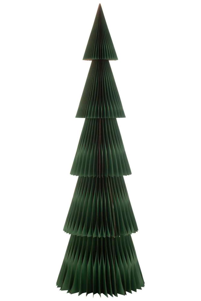 CHRISTMAS TREE FOLDING PAPER DARK GREEN/COPPER LARGE