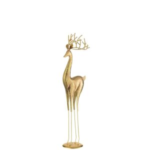 REINDEER ON BASE METAL GOLD MEDIUM