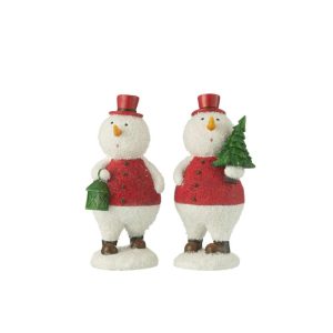 SNOWMAN TREE+LANTERN RESIN MIX LARGE ASSORTMENT OF 2