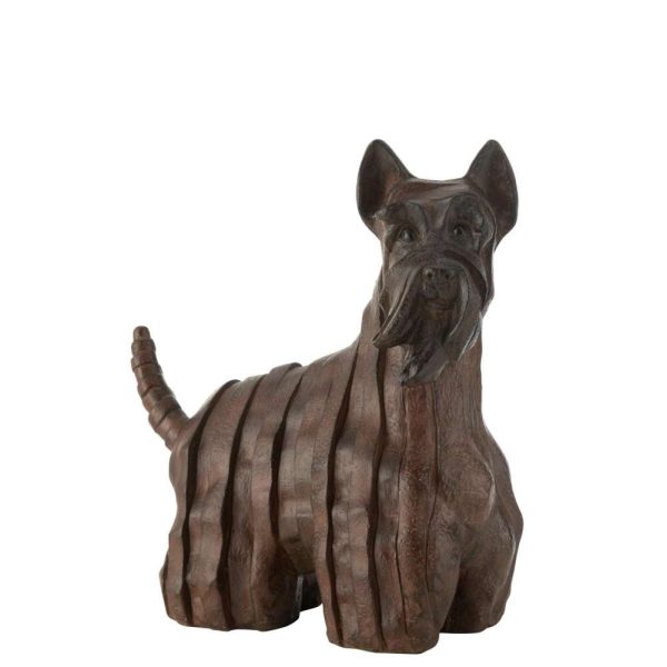 DOG SCOTTISH TERRIER MODERN RESIN BROWN LARGE