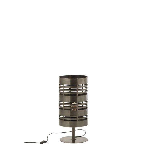 TABLE LAMP RING METAL GREY