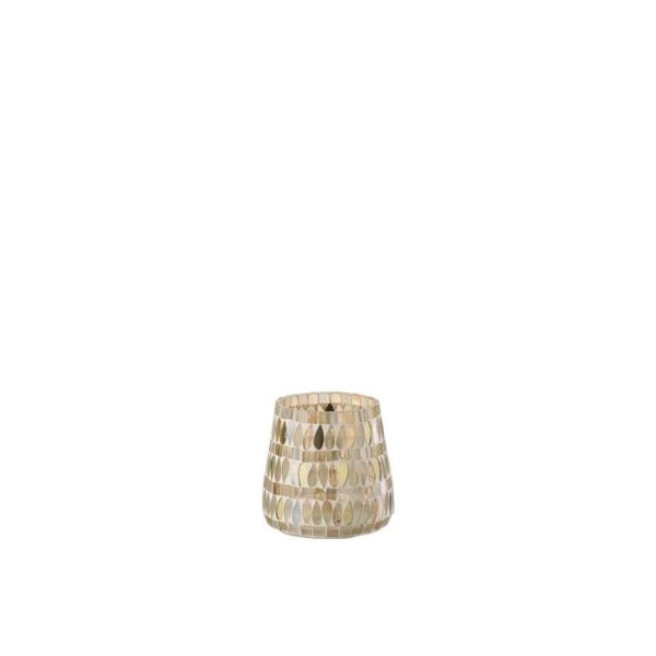 HURRICANE MOSAIC GLASS BEIGE MEDIUM