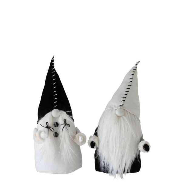 SANTA CLAUS TEXTILE BLACK/WHITE LARGE ASSORTMENT OF 2