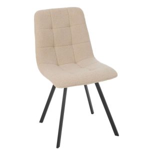 DINING CHAIR CLARK METAL/POLYESTER WHITE