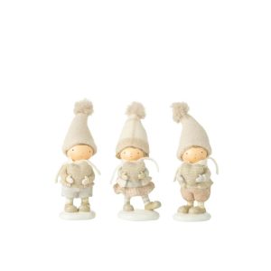 BOY+GIRL WINTER HEART RESIN ASSORTMENT OF 3