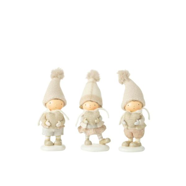 BOY+GIRL WINTER HEART RESIN ASSORTMENT OF 3