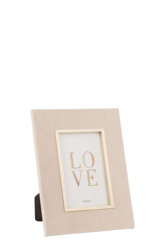 PHOTO FRAME DITA VELVET BEIGE SMALL