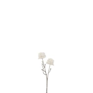 BRANCH POMPON GLITTER PLASTIC WHITE SMALL